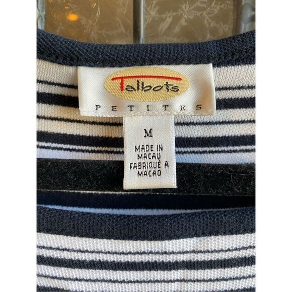 Talbots women’s blue and white striped nautical style midi dress mp - Picture 4 of 4